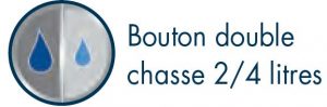 Bouton double chasse