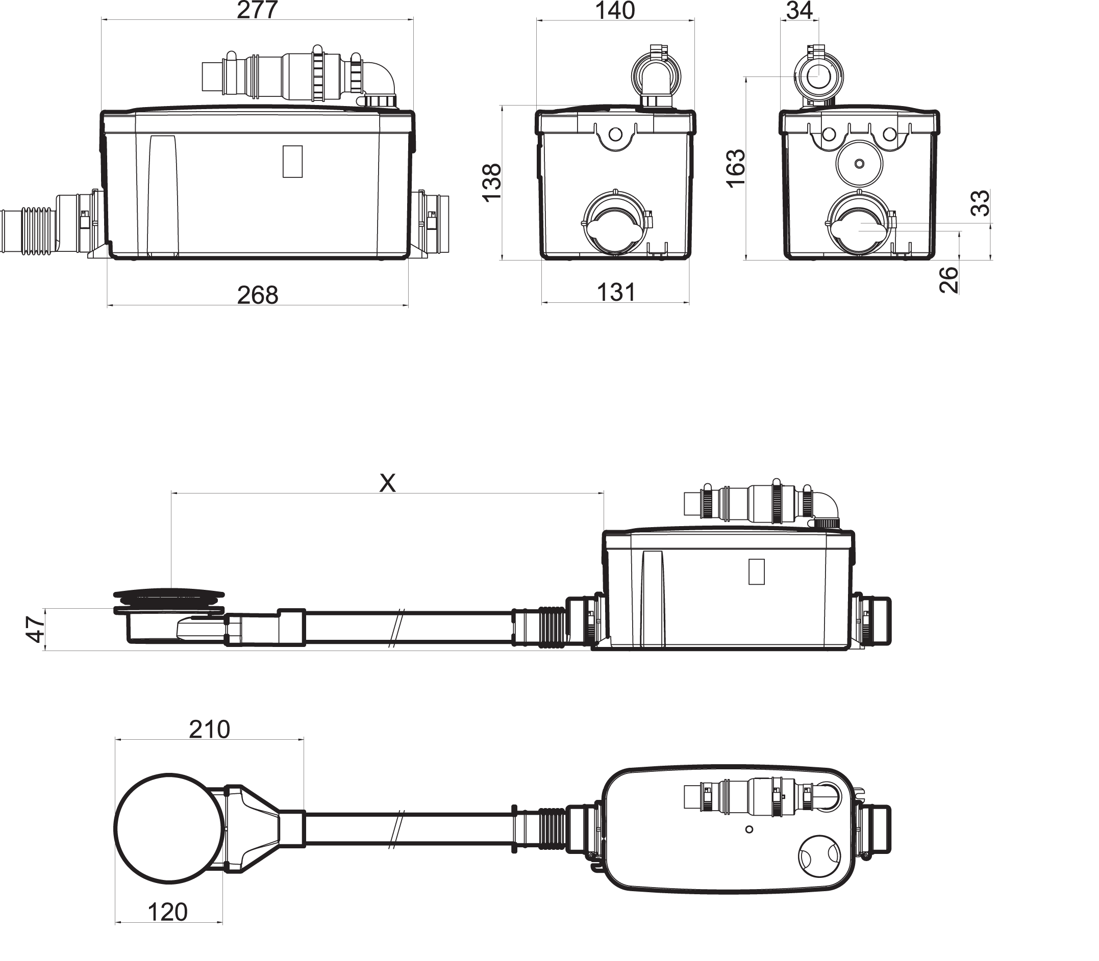 Pompe de relevage VD90 Watermatic pour douche à receveur plat ICI à Prix  Aplati