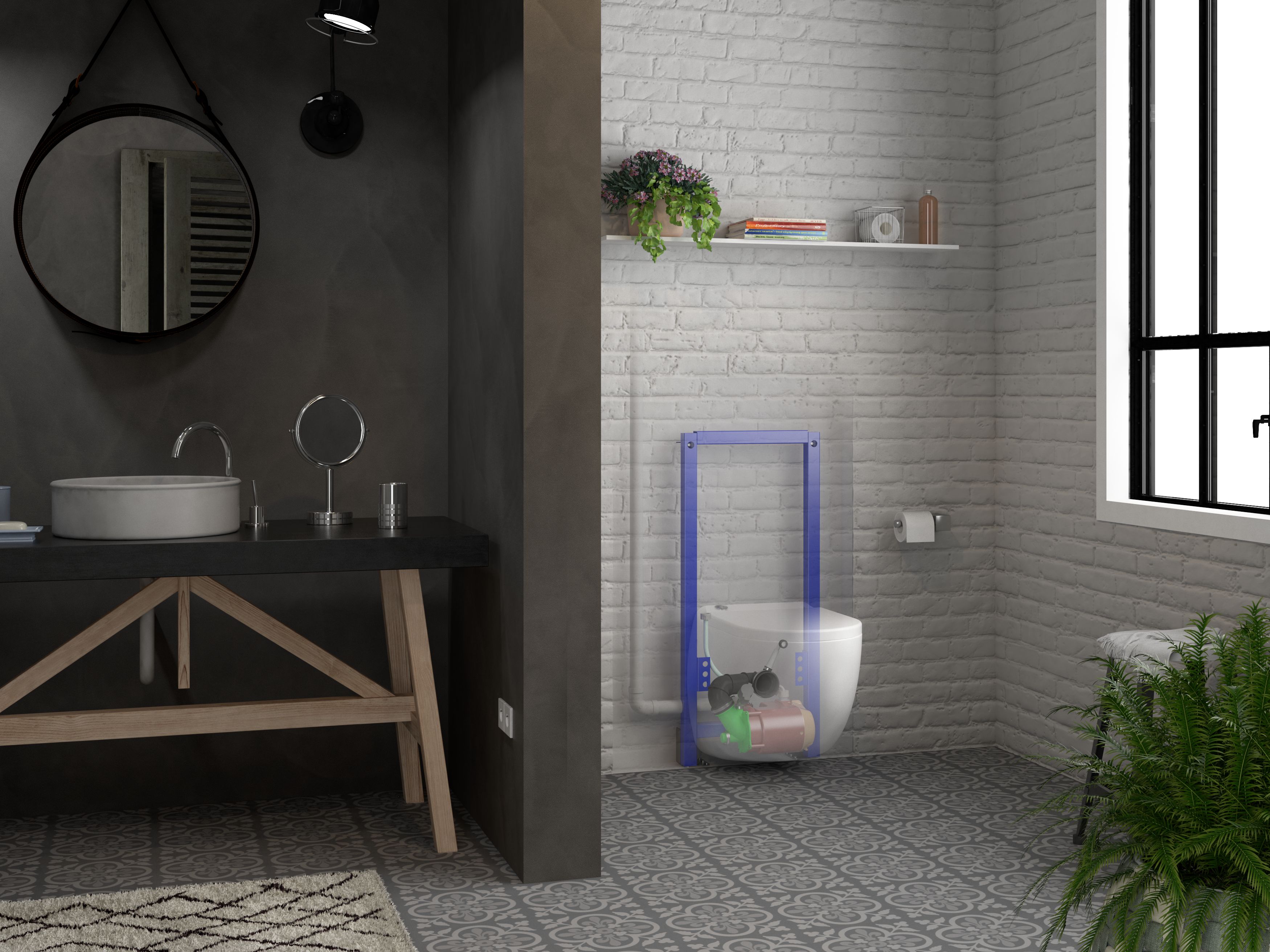 W40SP Silence Box Watermatic, la cuvette WC suspendue à broyeur intégré ICI  à Prix Broyé